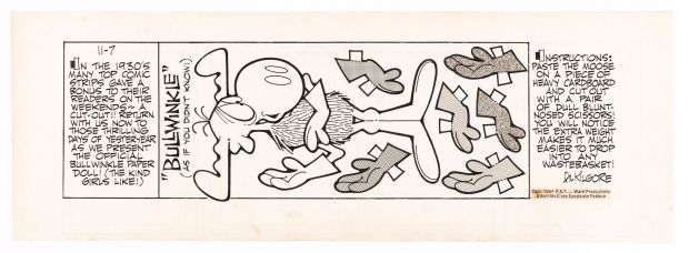 Lot 52 - AL KILGORE BULLWINKLE NOVEMBER 7, 1964 DAILY STRIP ORIGINAL ART. | Hake’s