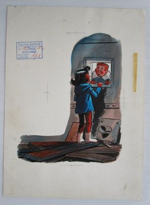 Berck - 1 color illustration - Illustratie weekblad Kuifje - 1961 | Catawiki