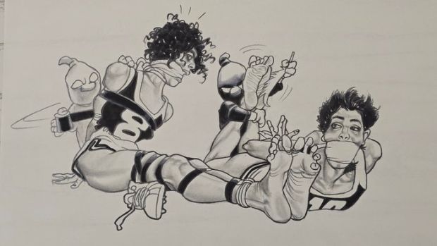 Saudelli, Franco - 1 Original drawing - Bondage | Catawiki