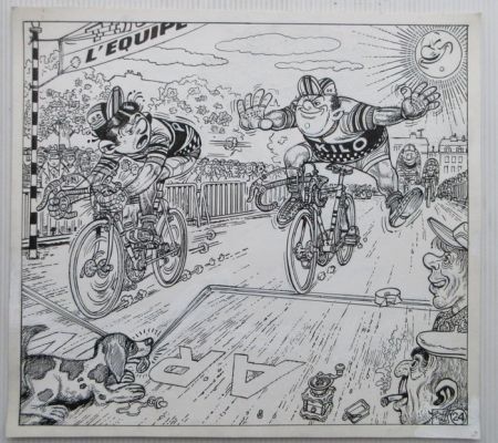 Buth - 1 Original page - Thomas Pips - in de ronde van Frankrijk - 25 juli - 36e Pips ronde | Catawiki