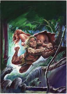 Enzo Sciotti - Copertina per I predatori 6 ‘Razza dannata’. Cm 25 x 35. Tempera su cartoncino rigido. Anno di esecuzione 1985.