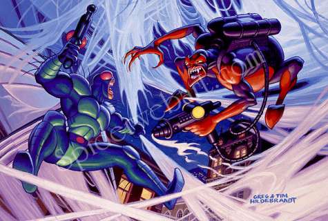 Brothers Hildebrandt | Pre-Production Art Fly vs Spider Spry | Spiderweb Art Gallery