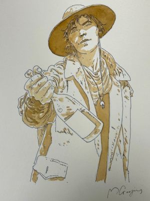 Crespin, Michel - 1 Original colour drawing - Marseil - Armalite 16