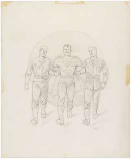 "SUPERMAN" #12 COVER RECREATION ORIGINAL ART BY FRED RAY. | Hake’s