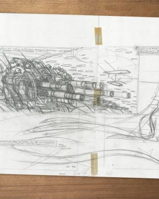 Juan Gimenez - Ébauche préliminaire de double page - The Metabarons 5 “Tête-D’Acier l’Aïeul” – Hand Drawn Pencil - Published (1998) | Catawiki