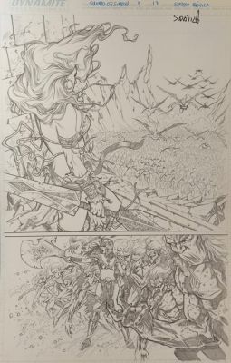 Sergio Dávila (Pencil) Original page - Swords of Sorrow - Swords of Sorrow #5, Page 17