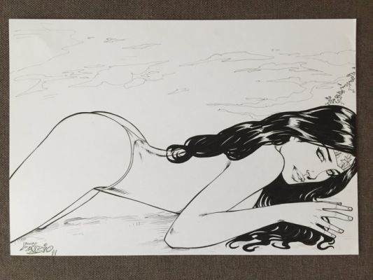 Fabio Oliveira - 1 Original drawing - Action Comics - Wonder Woman - 2011 | Catawiki