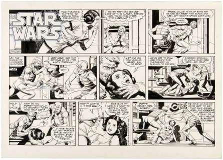 "STAR WARS: PRINCESS LEIA, IMPERIAL SERVANT" SUNDAY PAGE ORIGINAL ART BY RUSS MANNING. | Hake’s