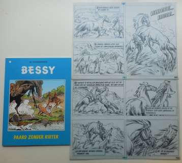 Bessy 8 | Album met originele pagina (p.14)  - Paard zonder ruiter  - sc  - 1e druk heruitgave  - (2010) | Catawiki