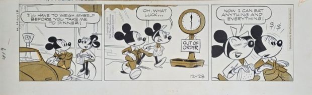 Gottfredson, Floyd - 1 Original page - Mickey Mouse - Original Strip 12-28-1970 | Catawiki