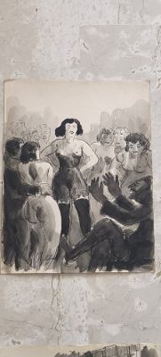 Guido Filiberti - 7 Original drawing - Dessins pour livre Fosse aux Filles Guido Filiberti - Fosse aux Filles - 1920 | Catawiki