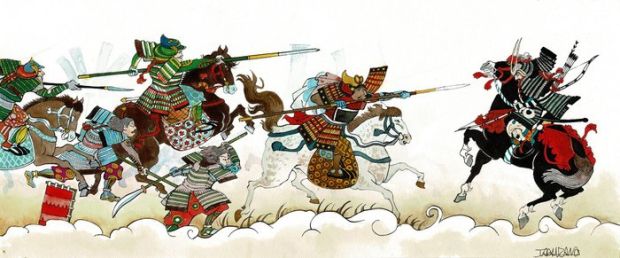 Taranzano, Pierre - 1 Original colour drawing - Les Thanatonautes - Samouraï - 2012 | Catawiki