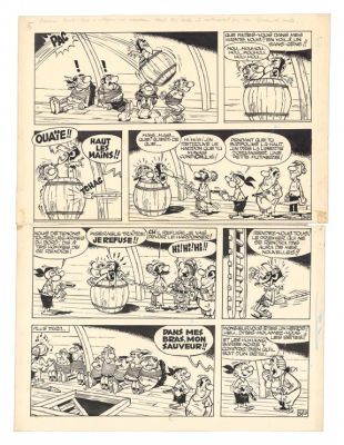 Marcel Remacle | Planche originale n°36 - Dans la gueule du dragon - Le Vieux Nick et Barbe-noire | Daniel Maghen