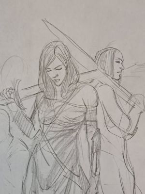 Carnevale, Massimo - 1 Original preliminary drawing - NorthLanders: The Shield Maidens