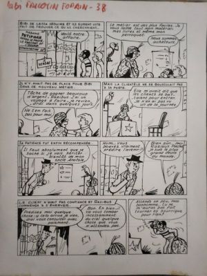 Lacroix, Pierre - 1 Original page + mise en couleur - Bibi Fricotin T69 - Bibi Fricotin Forain - 1965 | Catawiki