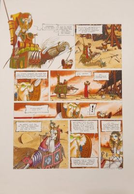 Turf (Thierce, Bernard) - 1 Original colour page - La Nef des fous T7 - Terminus - 2009