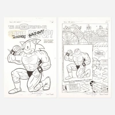 Lot 163 - Dave Manak and Henry Scarpelli, Sonic the Hedgehog #9 Story Pages 28 and 29 Original Art (Archie Comics, 1994) | Landry Pop Auctions