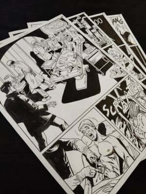 Montanari, Giuseppe & Grassani, Ernesto - 4 Original page - Dylan Dog - Box Boat | Catawiki