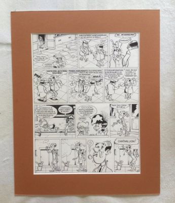 Devos, Jacques - 1 Original page - Génial Olivier - Aras, à ras bord / Beter één papegaai in de hand... - 1976 | Catawiki