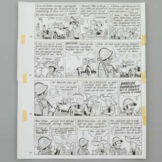 Jozef Van Hove (Pom) (1919-2014) | De Barbier van Bombilla. Originele tekenplaat van de 14de pagina uit het verhaal. Totaal van 4... | Bernaerts