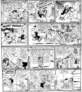 Capp. Al. (1909-1979). | CAPP. Al. . Â« Li’l Abner Â». Encre de Chine noire pour une planche de 1 | Tessier Sarrou