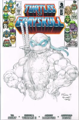 Freddie E. Williams II | Leonardo Bust sketchLimited Ed. Turtles of GrayskullBlank | Freddie E. Williams II