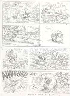 Laudec | Cédric, planche crayonnée n°5 du récit en 6… | Millon