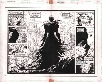 Frank Springer, Trevor Von Eeden | Green Arrow Annual #5 Pgs. 12 & 13 - Eclipso Dps - 1992 | Anthony’s Comic Book Art