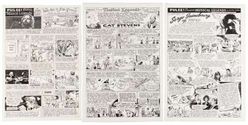 JUSTIN GREEN Original Art: Musical Legends * 5 Pages | PBA Galleries