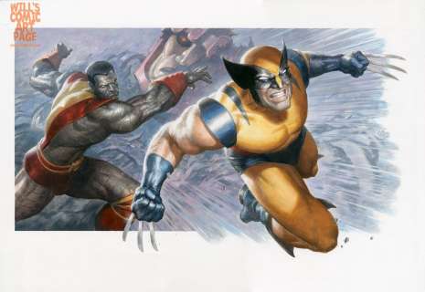 Paolo Rivera - X-Men Wolverine/Colossus ‘Fastball Special‘ Painting (Sideshow Collectibles, 2019)