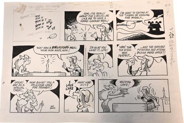Lot 83 - Chris Browne (American 1952–2023), Hagar the Horrible Sunday Comic Strip Original Art Ink on paper, nine-panel Sunday… | misc / divers