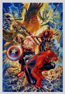 Felipe Massafera - Amazing Fantasy #2 Huge Cover (Spider-Man, Captain America, & Black Widow Battle Demons, Lions & Dragons!) 2021
