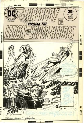 Mike Grell | Superboy: Legion of Superheroes Issue 210 Page Cover | Albert Moy
