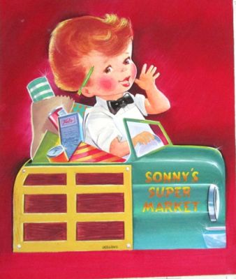 1951 signed TRUCK ORIGINAL CHILDREN’S BOOK PAINTING cel drawing art bowtie store | eBay US (Buy It Now)