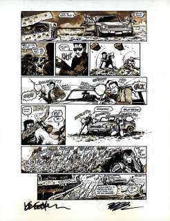 Kevin Eastman - Raphael, Teenage Mutant Ninja Turtle #1 P 3 (Early Raphael & Casey Jones Battle Bad Guys!) 1987