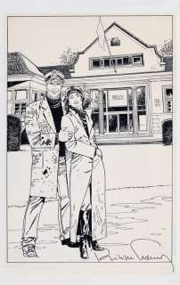 Francq | Largo Winch, illustration à l’encre de Chine et… | AZ auction