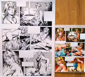 Romero, Enrique Badia | Original page (p.3) + colouring  - Axa  - El Origen  - (1988) | Catawiki