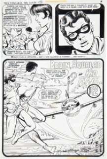 Juan Ortiz and John Fuller Teen Titans #53 Page 7 Original Art (DC, 1978). Robin, Aqualad, and Kid Flash unite -