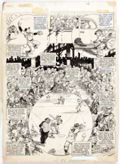 Leo O’Mealia The Sporting News Baseball Cartoon Original Art and Tearsheet Group of 2 dated 4-15-59 (Sporting - | Heritage