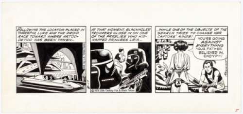 Russ Manning Star Wars Daily Comic Strip Princess Leia Original Art dated 8-17-79 (L.A. Times Syndicate, 1979). - | Heritage