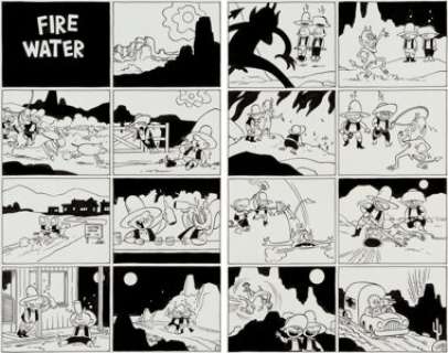 Jaime Hernandez Penny Century #1 Complete 2-Page Story "Fire Water" Original Art (Fantagraphics, - | Heritage
