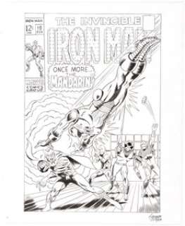 George Tuska Iron Man #10 Cover Recreation Original Art (undated).... | Heritage