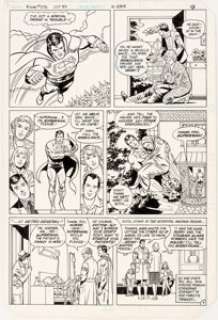 Curt Swan and Dan Adkins Superman #376 Story Page 7 Original Art (DC, 1982). A rather somber page as Perry - | Heritage