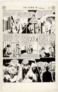 John Lehti and Joe Giella Big Town #6 Page 3 Original Art (DC, 1951). Steve Wilson and Professor Zello attempt - | Heritage