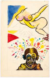 Rory Hayes (attributed) - Underground Comix Painting Original Art (c. 1960s).... | Heritage