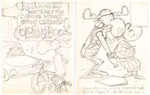 Al Kilgore Bullwinkle Coloring Book Production Materials... (Total: 27 Original Art) | Heritage