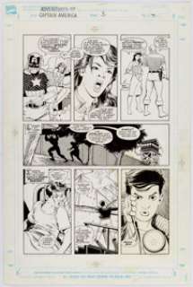 Kevin Maguire, Kevin West, and Terry Austin Adventures of Captain America #3 Story Page 7 Original Art (Marvel, 19... | Heritage