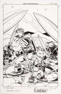 Mike Wieringo and Rob Stull Tellos #4 Cover Original Art (Image, 1999)....