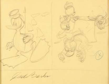 Carl Barks - Donald Duck Gag Sketch Original Art (Walt Disney/Western Publishing, c. 1950s-60s).... | Heritage