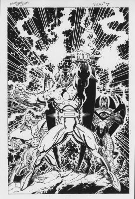 Arthur Adams | ARTHUR ADAMS 1994 OUT OF THE VORTEX #7 COVER | Tri-State Original Art
